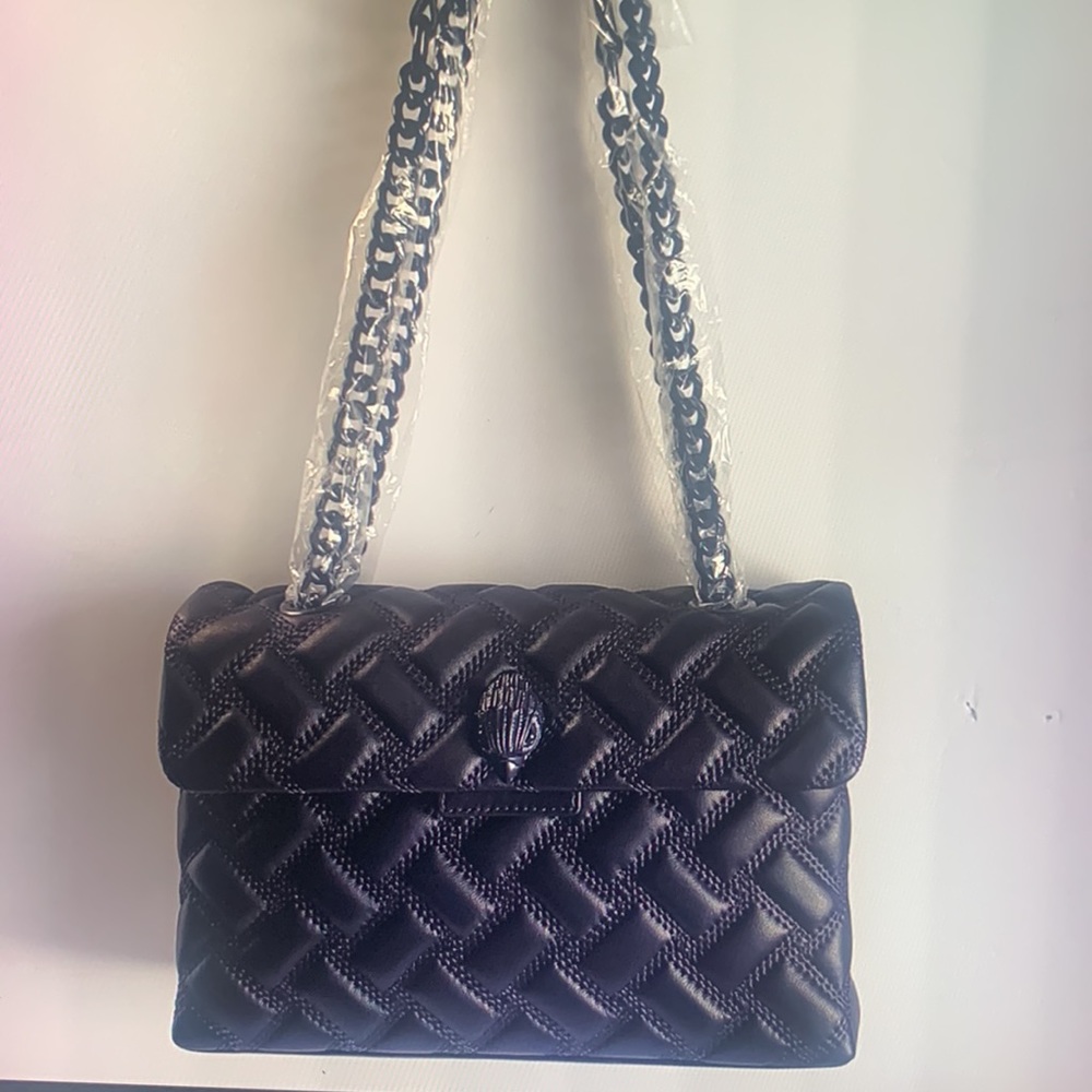- KURT GEIGER LONDON KENSINGTON DRENCH LEATHER SHOULDER BAG - Picture 8 of 10